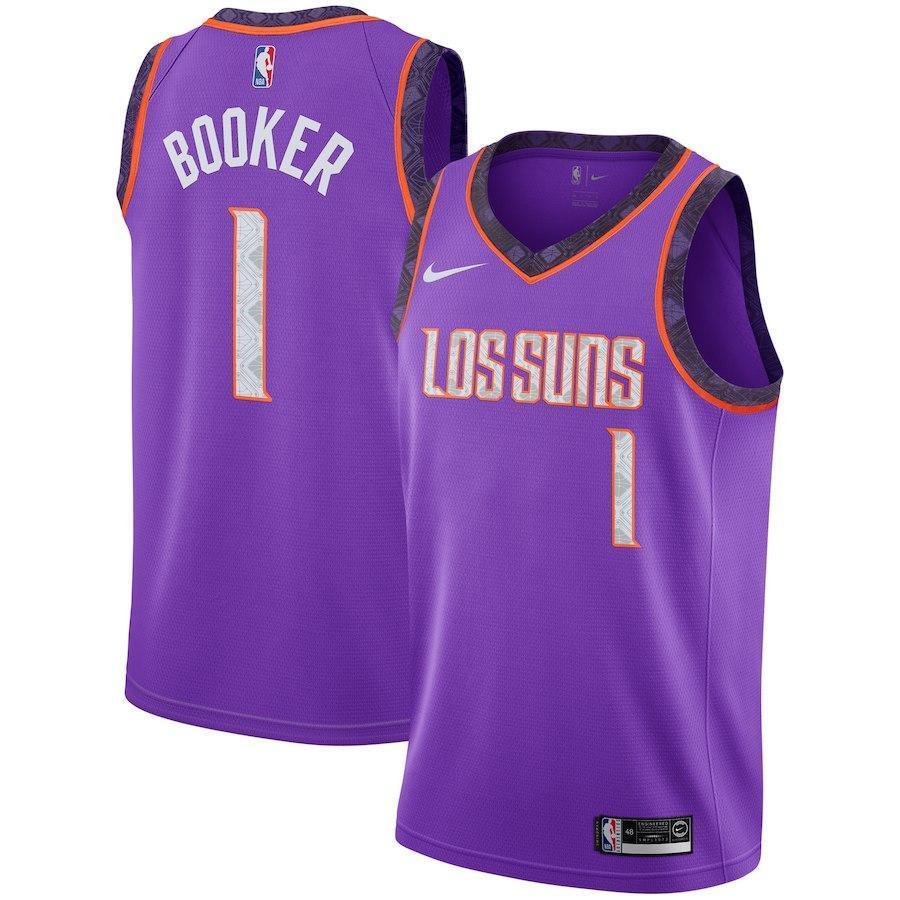 Devin Booker Phoenix Suns Youth Jersey – City Edition – Purple 2018/2019