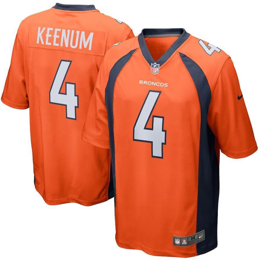 Case Keenum Denver Broncos Game Jersey Orange