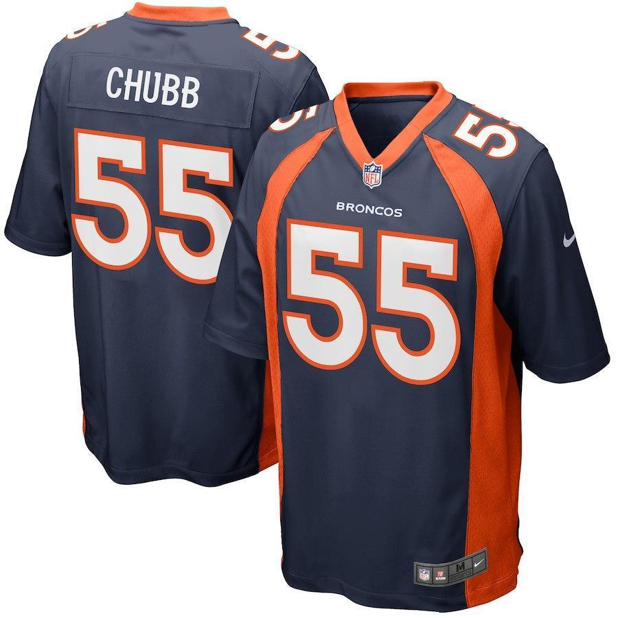 Bradley Chubb Denver Broncos 2018 NFL Draft Pick Game Jersey Navy