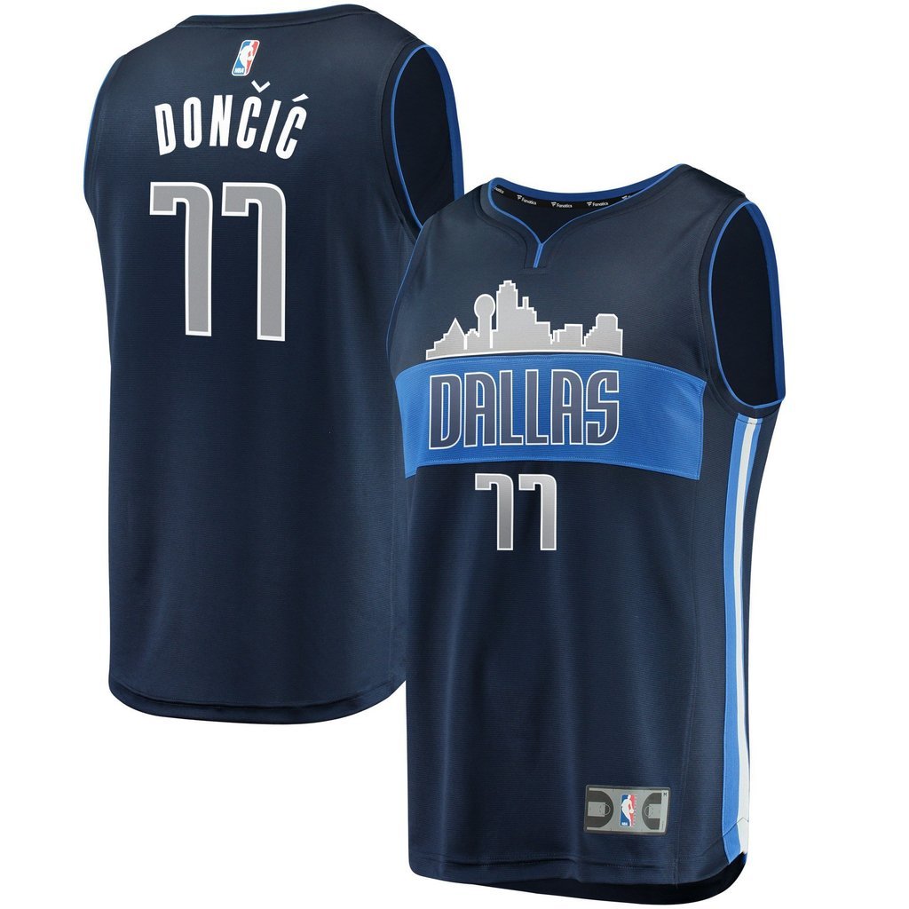 Luka Doncic Dallas Mavericks Navy Swingman Jersey 2018 - 2019
