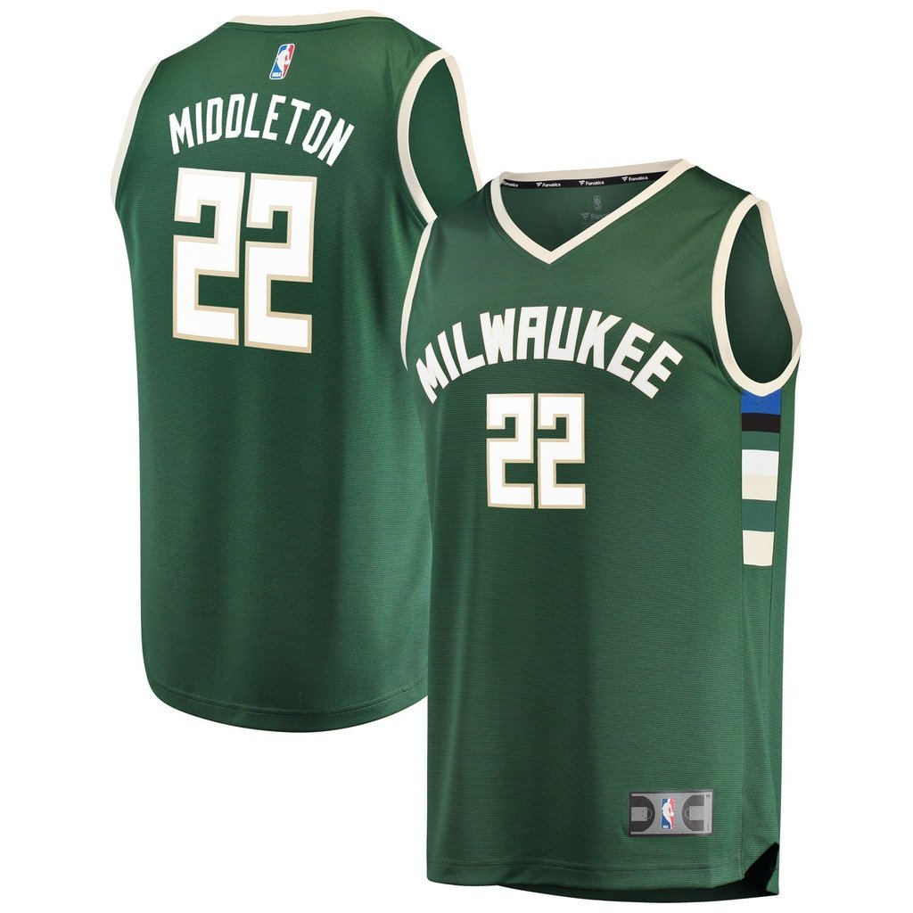 Khris Middleton Milwaukee Bucks Green Swingman Jersey 2018 - 2019