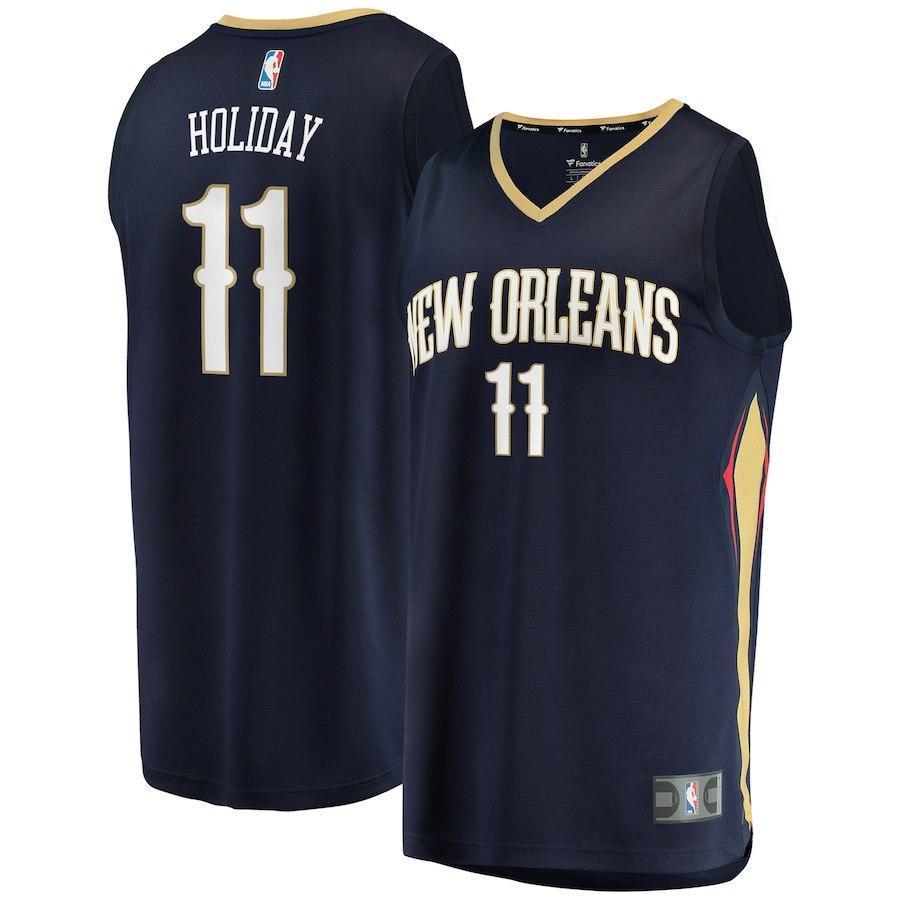 Jrue Holiday New Orleans Pelicans Branded Youth Fast Break Player Jersey - Icon Edition - Navy 2018/2019