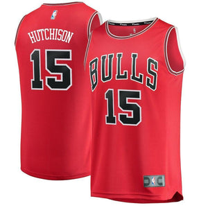 Chandler Hutchison Chicago Bulls Branded 2018 NBA Draft First Round Pick Fast Break Jersey Red – Icon Edition