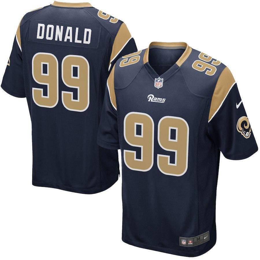 Aaron Donald Los Angeles Rams Youth Game Jersey - Navy 2018/2019
