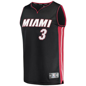 Dwyane Wade Miami Heat Branded Fast Break Jersey Black - Icon Edition