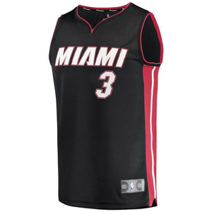 Dwyane Wade Miami Heat Branded Youth Fast Break Road Jersey Black - Icon Edition 2018/2019