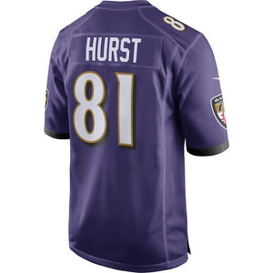 Hayden Hurst Baltimore Ravens Draft First Round Pick Game Jersey – Purple 2018/2019