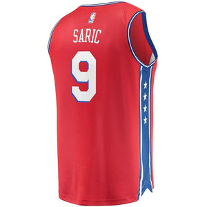 Dario Saric Philadelphia 76ers Branded Fast Break Player Jersey - Statement Edition - Red