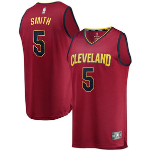 JR Smith Cleveland Cavaliers Branded Youth Fast Break Road Jersey Wine - Icon Edition 2018/2019
