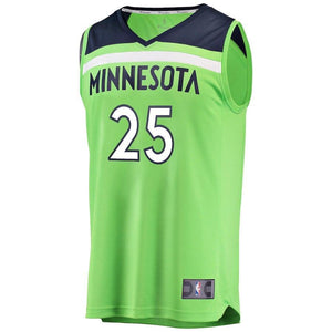 Derrick Rose Minnesota Timberwolves Branded Fast Break Player Jersey - Statement Edition - Neon Green