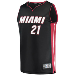 Hassan Whiteside Miami Heat Branded Fast Break Jersey Black - Icon Edition