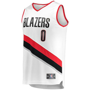 Damian Lillard Portland Trail Blazers Branded Youth Fast Break Jersey White - Association Edition 2018/2019