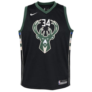 Giannis Antetokounmpo Milwaukee Bucks Youth Jersey Black - Statement Edition 2018/2019
