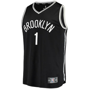 D'Angelo Russell Brooklyn Nets Branded Youth Fast Break Jersey Black - Icon Edition 2018/2019