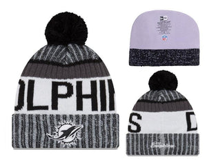 Men's Miami Dolphins New Era 2018 NFL Knit Beanie Hat