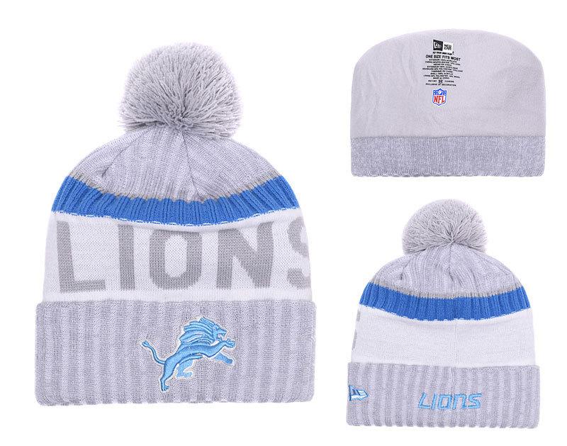 Men's Detroit Lions New Era 2018 NFL Knit Beanie Hat