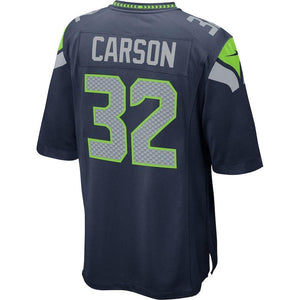 Chris Carson Seattle Seahawks Game Jersey - Navy 2018/2019
