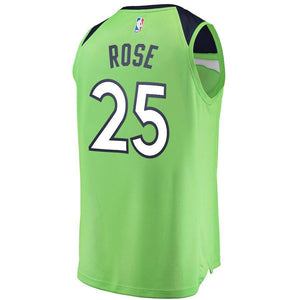 Derrick Rose Minnesota Timberwolves Branded Fast Break Player Jersey - Statement Edition - Neon Green