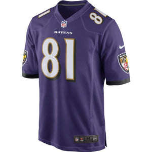 Hayden Hurst Baltimore Ravens Draft First Round Pick Game Jersey – Purple 2018/2019