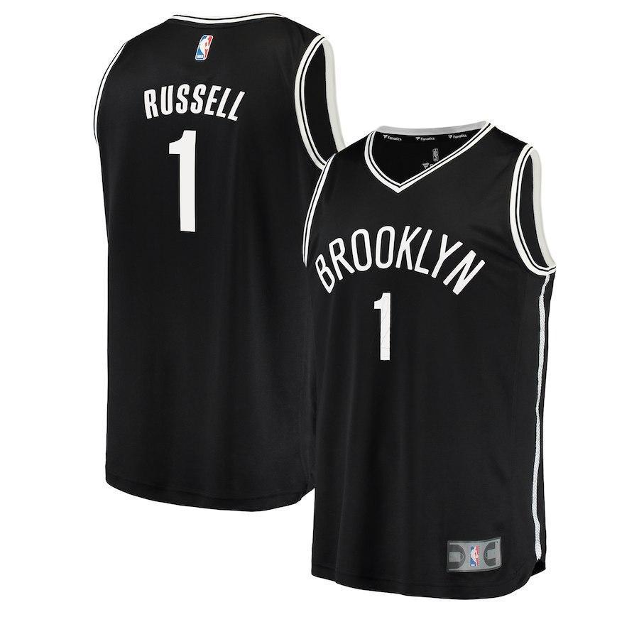 D'Angelo Russell Brooklyn Nets Branded Youth Fast Break Jersey Black - Icon Edition 2018/2019