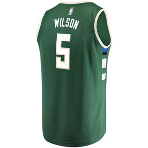 D.J. Wilson Milwaukee Bucks Branded Fast Break Road Player Jersey Green - Icon Edition