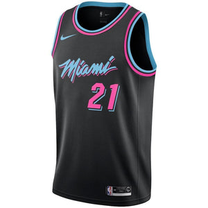 Hassan Whiteside Miami Heat Black Swingman City Edition Jersey 2018 - 2019