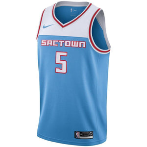 De'Aaron Fox Sacramento Kings Blue Swingman City Edition Jersey 2018 - 2019