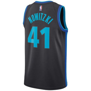 Dirk Nowitzki Dallas Mavericks Anthracite Swingman City Edition Jersey 2018 - 2019