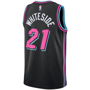 Hassan Whiteside Miami Heat Black Swingman City Edition Jersey 2018 - 2019