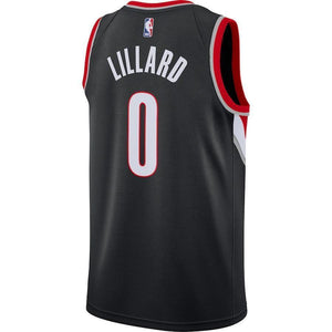 Damian Lillard Portland Trail Blazers Black Swingman Jersey 2018 - 2019