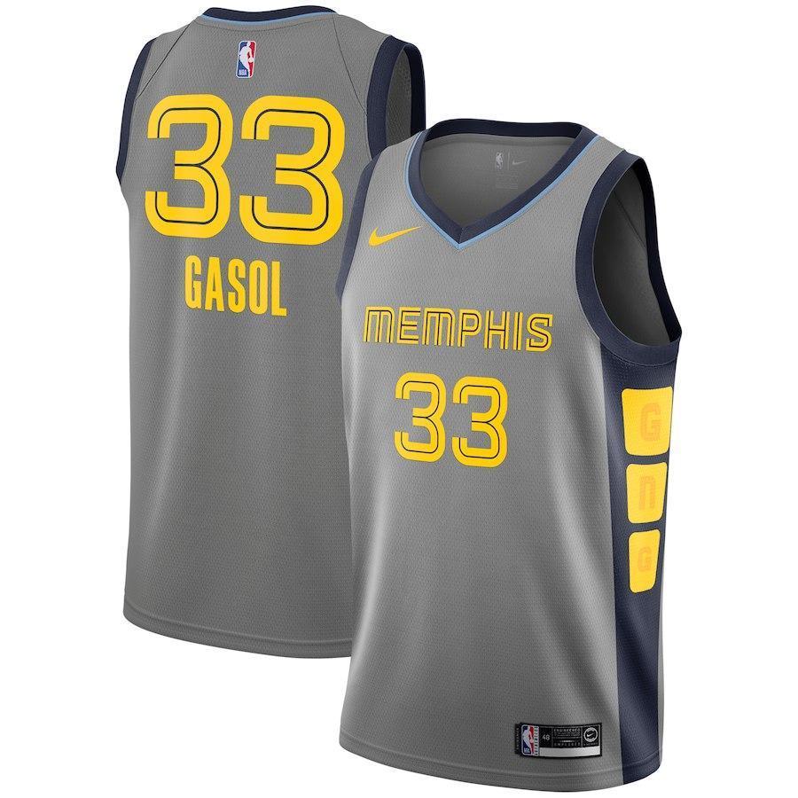 Marc Gasol Memphis Grizzlies Gray Swingman City Edition Jersey 2018 - 2019