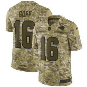 Los Angeles Rams Jared Goff Camo Jersey 2018 - 2019