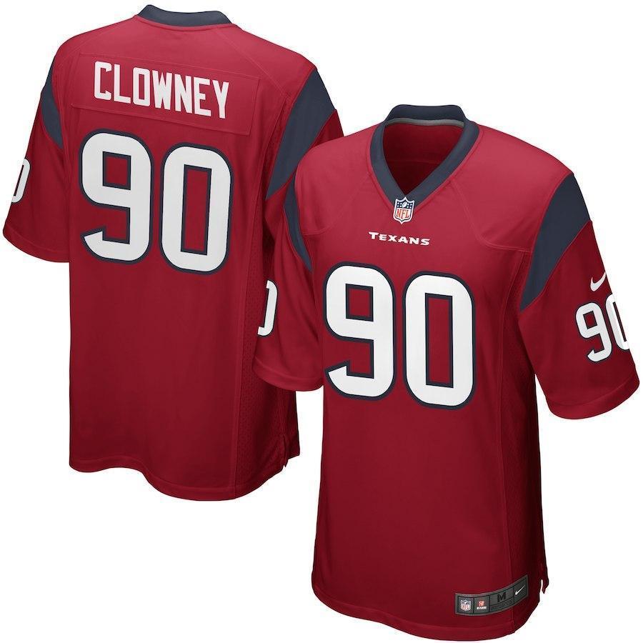 Houston Texans Jadeveon Clowney Navy Red Jersey 2018 - 2019